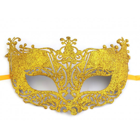 Karnevalová maska - škraboška s glitry | Mimib