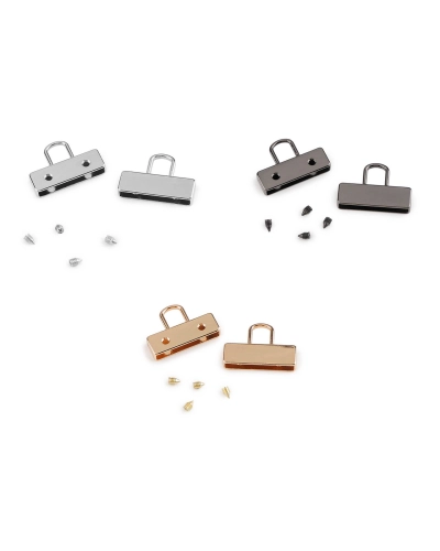 Kovová koncovka na popruh šírka 25 mm - 2 ks | Mimib