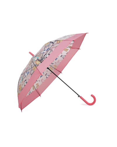 Dámsky / dievčenské priehľadný vystreľovací dáždnik mačky - 1 ks | Mimib