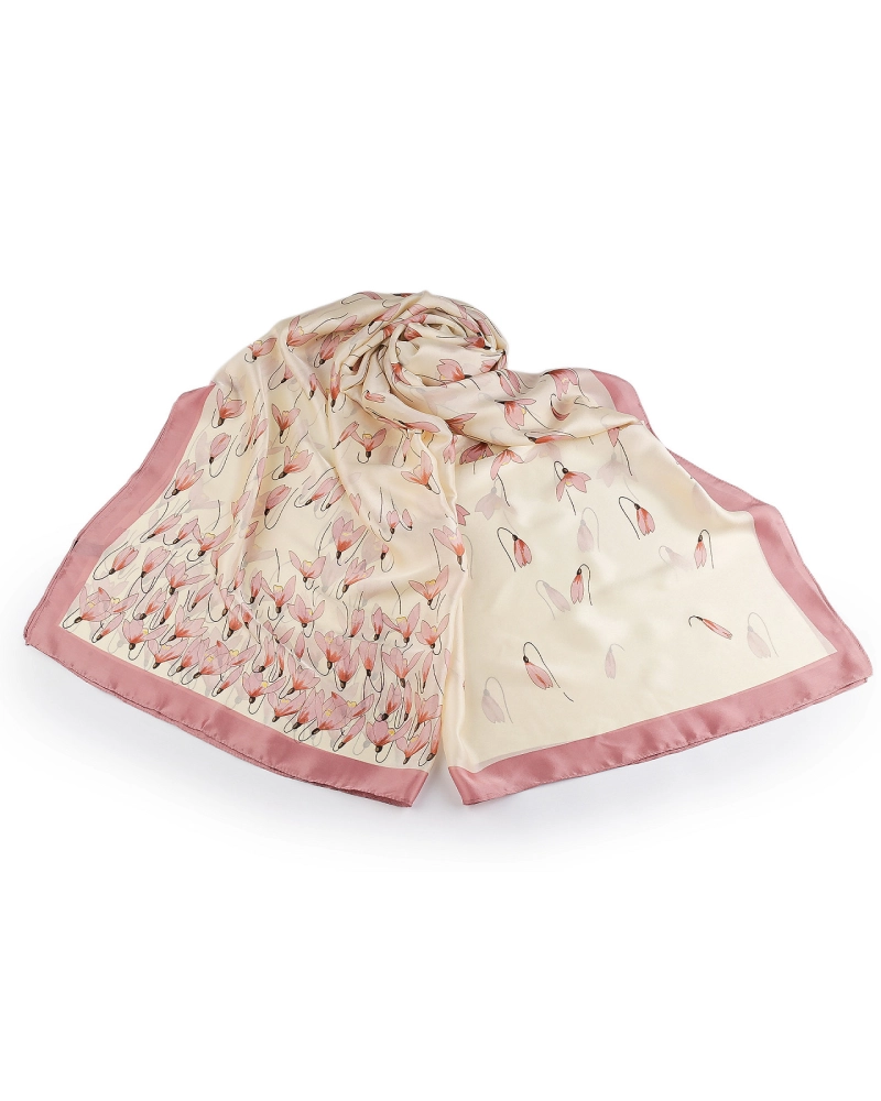 Saténová šatka / šál snežienky 85x185 cm - 1 ks | Mimib