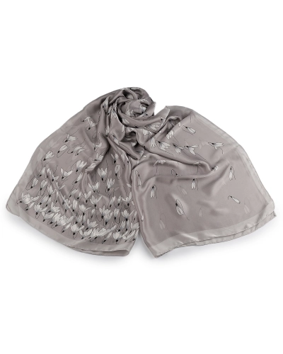 Saténová šatka / šál snežienky 85x185 cm - 1 ks | Mimib