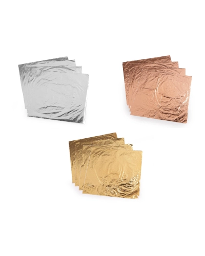 Metalické plátky na zdobenie 14x14 cm - 1 sada | Mimib