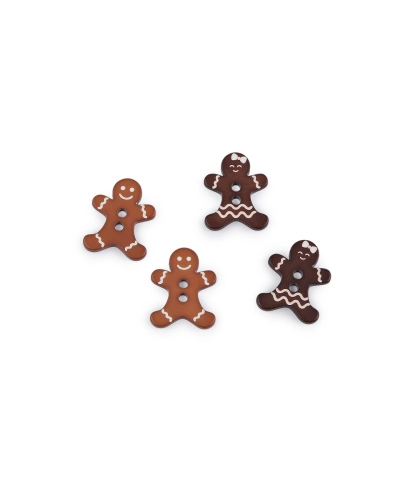 Gombík imitujúci perník, chlapec a dievča - 2 ks | Mimib