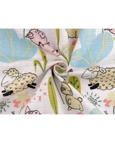 Bavlnená plienkovina / mušelín zvieratká - 1 m | Mimib