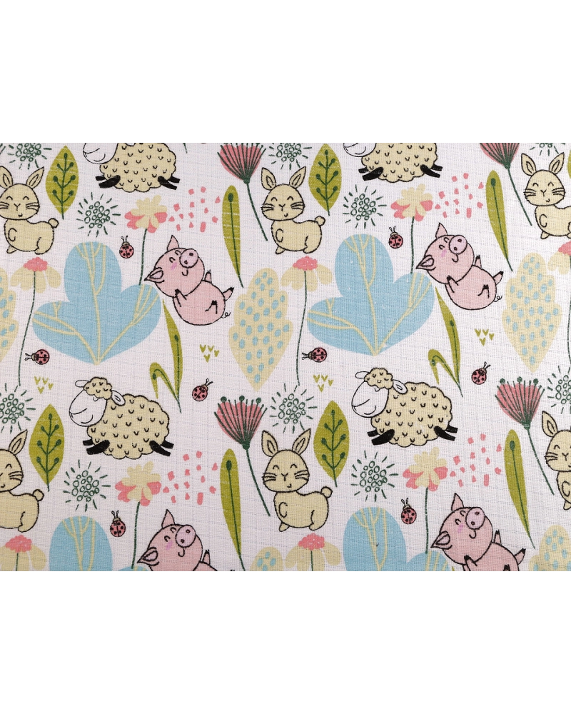 Bavlnená plienkovina / mušelín zvieratká - 1 m | Mimib