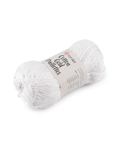 Pletacia priadza Cotton Gold Paillettes s flitrami 50 g - 1 ks | Mimib