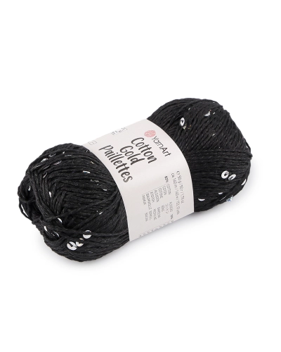 Pletacia priadza Cotton Gold Paillettes s flitrami 50 g - 1 ks | Mimib