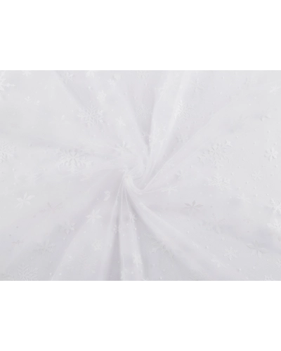 Tyl odevný / dekoračný vianočné vločky - 1 m | Mimib