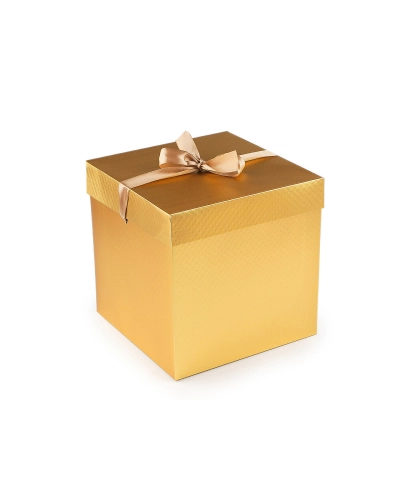 Darčeková krabica s mašľou metalická - 1 ks | Mimib