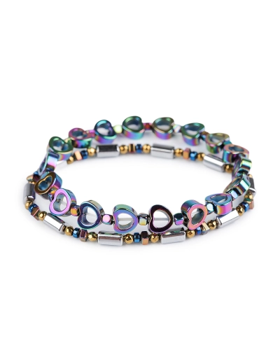 Pružné náramky z hematitu sada 2 ks - 1 sada | Mimib