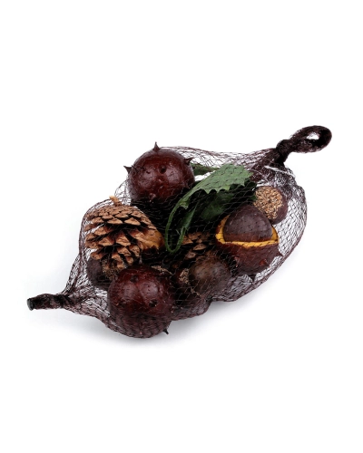 Umelé gaštany, šišky, listy - 1 pytl. | Mimib