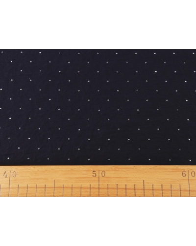 Odevná strečová tkanina s kamienkami hotfix - 1 m | Mimib