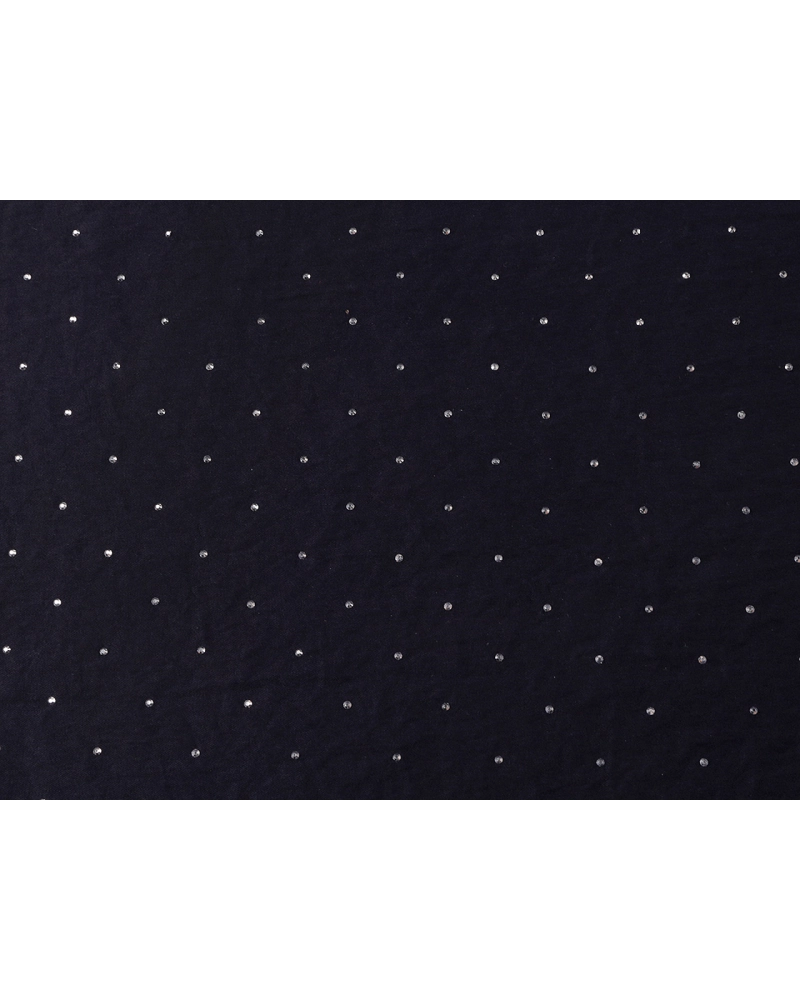 Odevná strečová tkanina s kamienkami hotfix - 1 m | Mimib