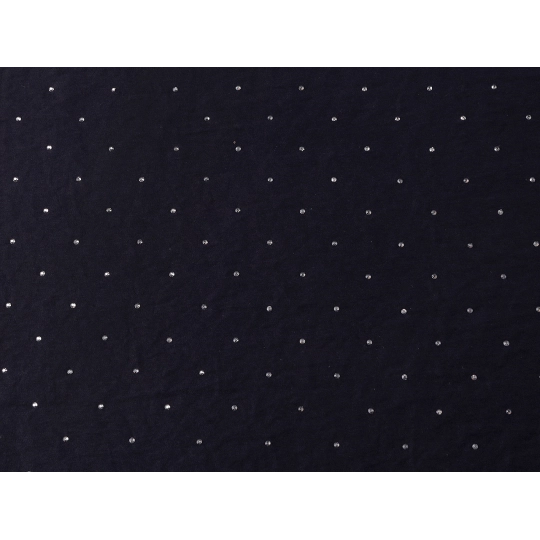 Odevná strečová tkanina s kamienkami hotfix - 1 m | Mimib