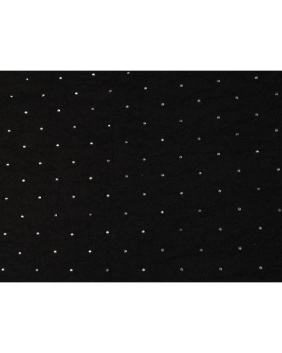 Odevná strečová tkanina s kamienkami hotfix - 1 m | Mimib