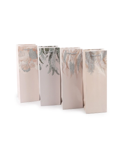 Darčeková taška na fľašu s glitrami - 4 ks | Mimib