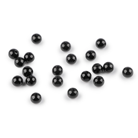 Onyx syntetický, minerálne korálky Ø4 mm - 20 ks | Mimib