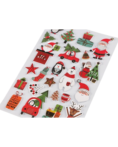 Vianočné samolepky 3D - 1 sáčok | Mimib