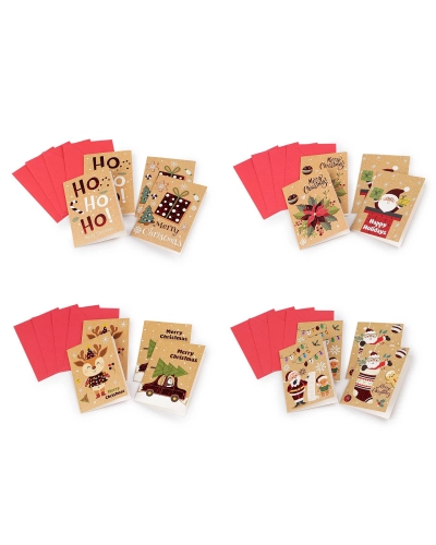 Mini vianočné prianie s obálkou sada 4 ks - 1 sáčok | Mimib