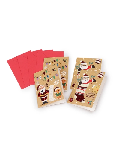 Mini vianočné prianie s obálkou sada 4 ks - 1 sáčok | Mimib