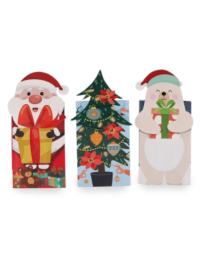 Vianočné / mikulášske darčekové vrecko sada 3 ks - 1 sáčok | Mimib