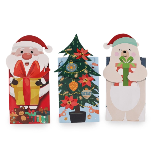 Vianočné / mikulášske darčekové vrecko sada 3 ks - 1 sáčok | Mimib