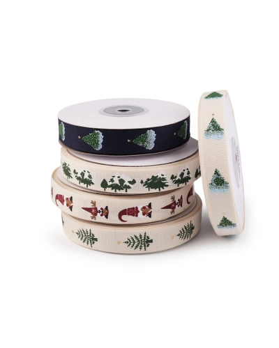 Bavlnená stuha šírka 15 mm vianočná - 22.5 m | Mimib