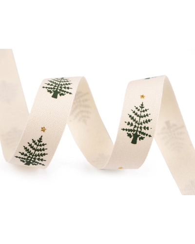 Bavlnená stuha šírka 15 mm vianočná - 22.5 m | Mimib