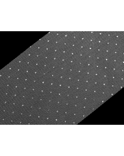 Tylová stuha so striebornými bodkami šírka 10 cm - 22.5 m | Mimib