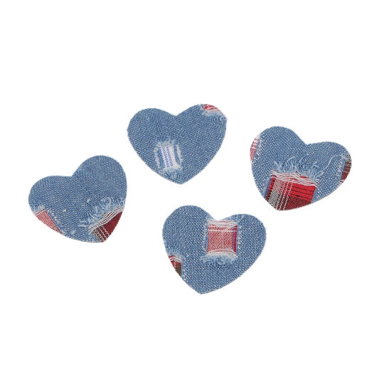Nažehlovačka srdce jeans - 10 ks | Mimib