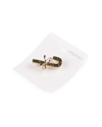 Vianočná brošňa s brúsenými kamienkami - 1 ks | Mimib