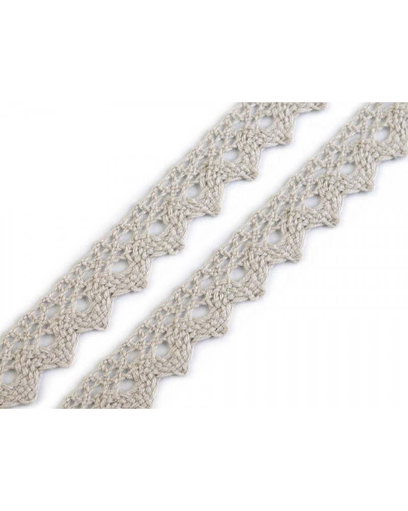 Bavlněná krajka šíře 15 mm paličkovaná | Mimib