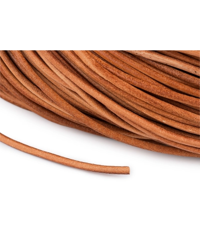 Kožená šnúrka okrúhla Ø3 mm metráž - 1 m | Mimib