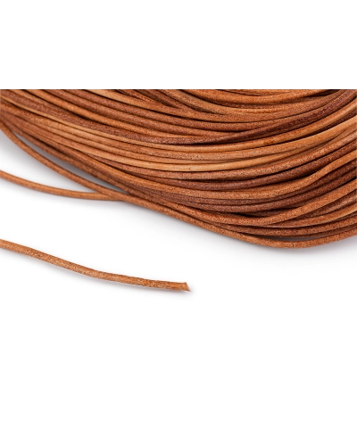 Kožená šnúrka okrúhla Ø2 mm metráž - 1 m | Mimib