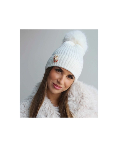 Brošňa s brúsenými kamienkami sob - 1 ks | Mimib