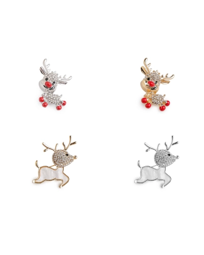 Brošňa s brúsenými kamienkami sob - 1 ks | Mimib