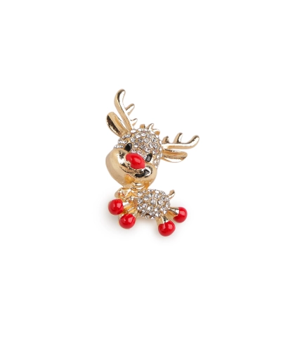 Brošňa s brúsenými kamienkami sob - 1 ks | Mimib