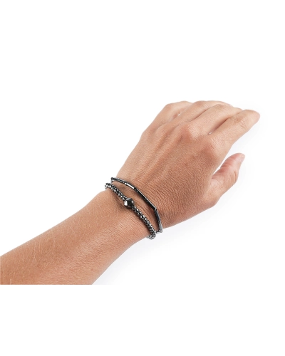 Pružné náramky z hematitu sada 2 ks - 1 sada | Mimib