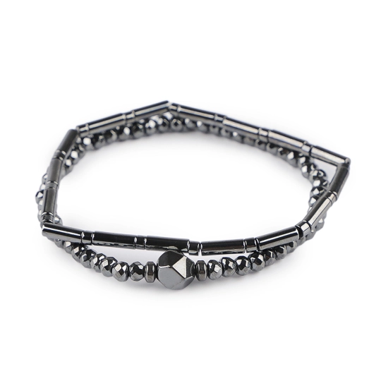 Pružné náramky z hematitu sada 2 ks - 1 sada | Mimib