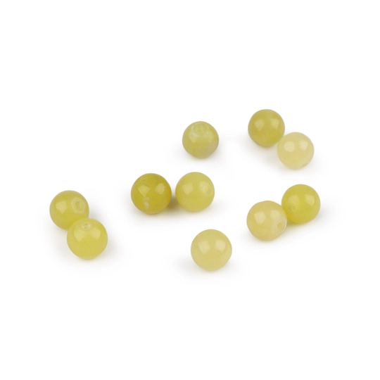 Jadeit citrónový syntetický, minerálne korálky Ø8 mm - 10 ks | Mimib