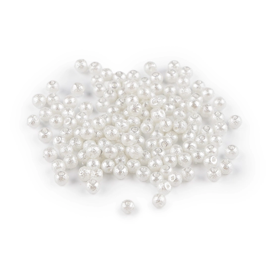 Sklenené voskové perly vrúbkované Ø4 mm - 20 g | Mimib