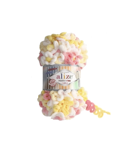 Pletací příze Alize Puffy Fine Color 14 m, 100 gr. | Mimib