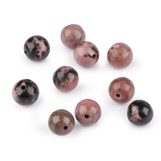 Rodonit, minerálne koráliky Ø8 mm - 10 ks | Mimib