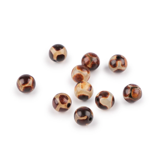 Achát Dzi syntetický, minerálne koráliky Ø8 mm - 10 ks | Mimib