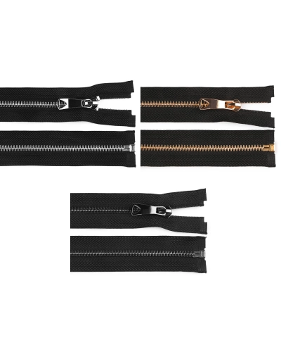 Kovový zips No 5 dĺžka 50 cm s ozdobným bežcom - 1 ks | Mimib