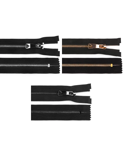 Kovový zips No 5 dĺžka 20 cm s ozdobným jazdcom - 1 ks | Mimib