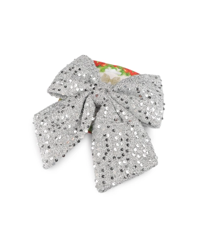 Vianočná mašľa s flitrami 21x24 cm - 1 ks | Mimib