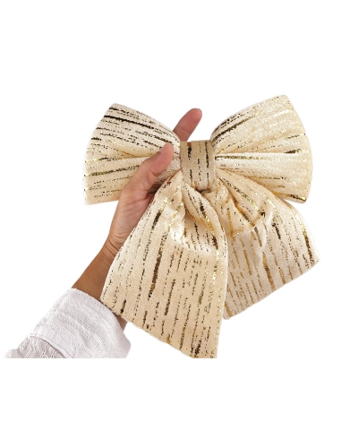 Vianočná mašľa zamatová 21x25 cm - 1 ks | Mimib