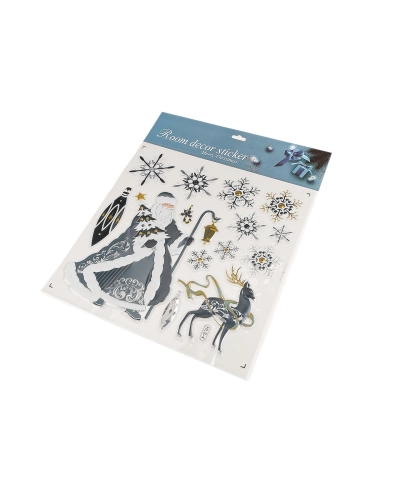 Vianočné samolepky plastické 3D na okná a dvere - 1 kar. | Mimib