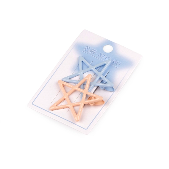 Kovové sponky do vlasov srdce, hviezdy, okuliare - 2 ks | Mimib